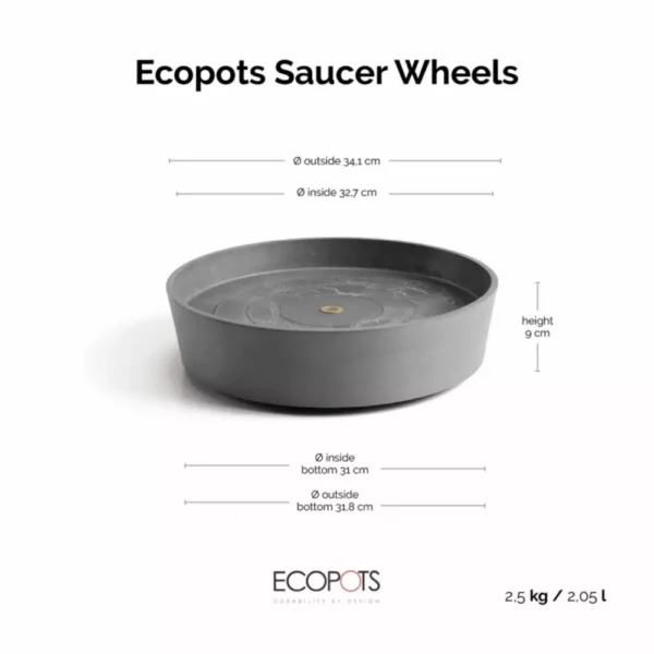 Ecopots πιάτο στρογγυλό με ρόδες - Image 5